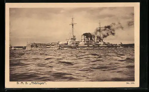 AK S. M. S. Thüringen auf dem Wasser