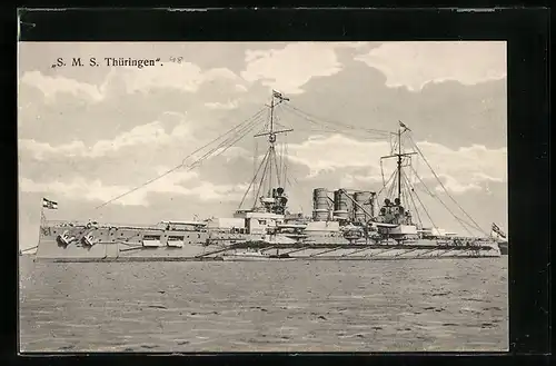 AK S. M. S. Thüringen im Wasser