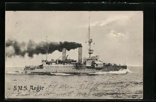 AK S. M. S. Aegir in voller Fahrt