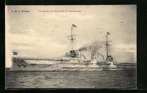 AK Kriegsschiff S.M.S. Blücher in Fahrt