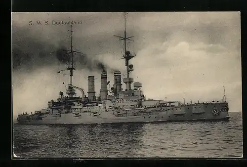 AK S. M. S. Deutschland auf dem Wasser