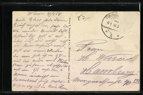 AK S. M. S. Danzig im Wasser