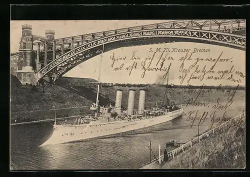 AK S. M. Kl. Kreuzer Bremen