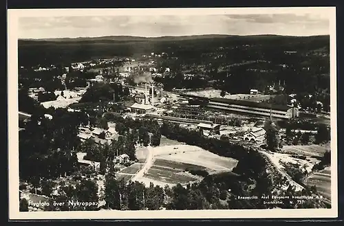 AK Nykroppa, Ortspartie, Fliegeraufnahme