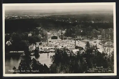 AK Hällforsnäs bruk, Ortspartie, Fliegeraufnahme