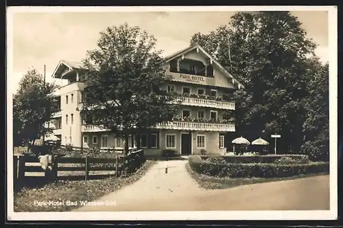 AK Bad Wiessee, Park-Hotel / Sappelkeller Bad Wiessee-Süd J. Brenner mit Anlagen