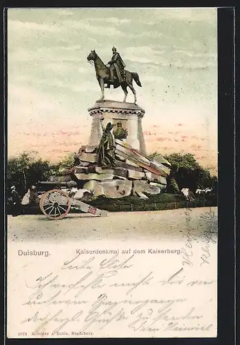 AK Duisburg, Kaiserdenkmal auf dem kaiserberg