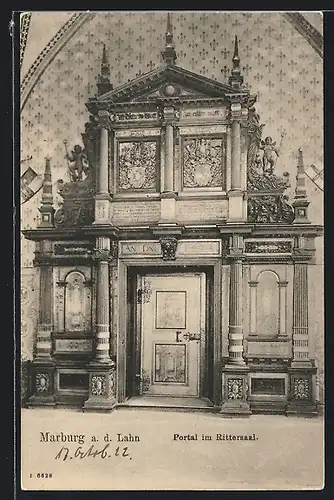 AK Marburg /Lahn, Portal im Rittersaal