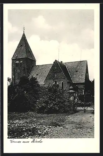 AK Riede / Verden, Kirche des Ortes