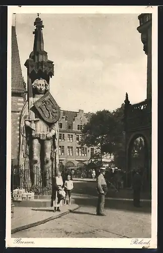 AK Bremen, Roland mit Strasse