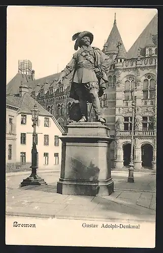 AK Bremen / Stadt, Gustav-Adolph-Denkmal