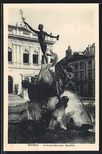 AK Bremen, Teichmannsbrunnen, Domshof