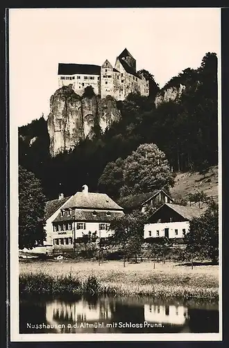 AK Nusshausen /Altmühl, Ortsansicht mit Schloss Prunn