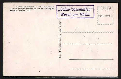 AK Wesel / Rhein, Ansicht Zitadelle