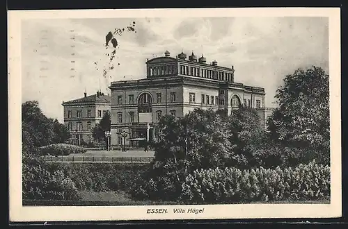 AK Essen, Partie an der Villa Hügel