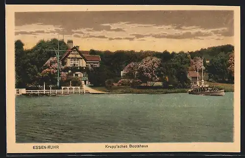 AK Essen-Ruhr, Partie am Krupp`schen Bootshaus