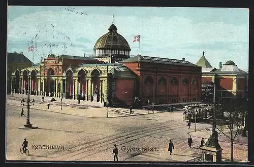AK Kopenhagen, Glyptotheket, Strassenbahn