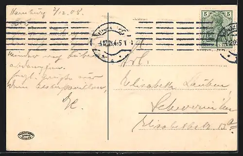 AK Hamburg, Cafe Alsterpavillon von Hermann Heinze