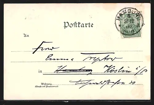 AK Hamburg-Neustadt, Jungfernstieg mit Stadtansicht