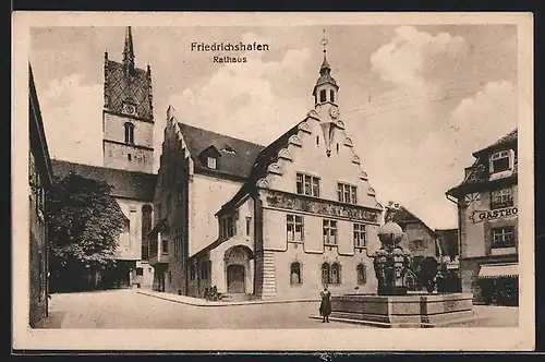 AK Friedrichshafen, Rathaus mit Gasthof