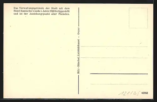 AK Geyer, Strassenpartie am Rathaus