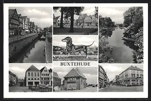 AK Buxtehude, Ortsansichten & Dackel