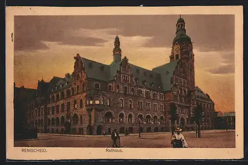 AK Remscheid, Blick auf Rathaus