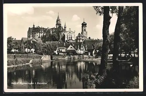 AK Sigmaringen, Blick auf Schoss Sigmaringen