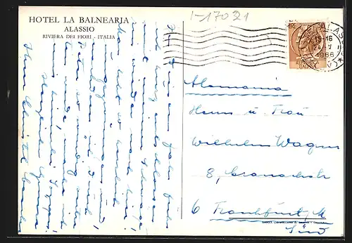 AK Alassio, Hotel la Balnearia