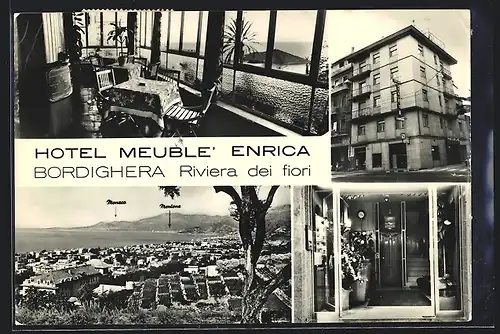 AK Bordighera, Riviera dei fiori, Hotel Meuble Enrica