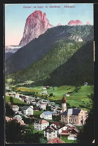 AK Ortisei in Gardena, Panorama, Dolomiti