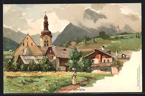 Künstler-AK P. Schmohl: Sterzing, Pfarrkirche