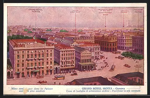 AK Genova, Grand Hotel Isotta, Teatro Carlo Felice
