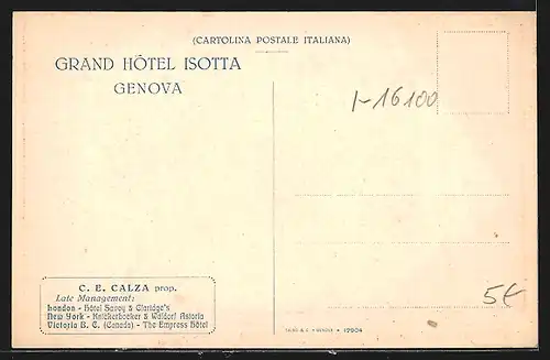 AK Genova, Grand Hotel Isotta, Teatro Carlo Felice