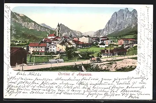 AK Cortina d`Ampezzo, Teilansicht der Ortschaft