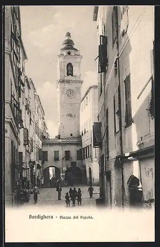 AK Bordighera, Piazza del Papolo