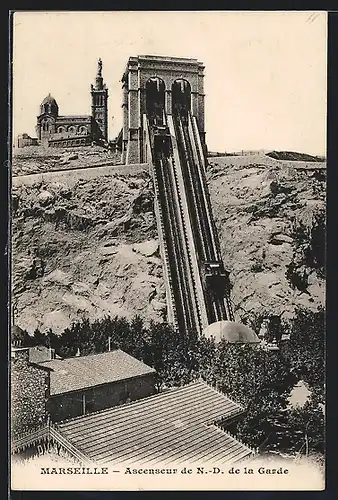 AK Marseille, Ascenseurs de N.-D. de la Garde, Aufzug