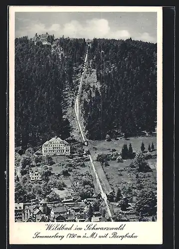 AK Wildbad, Sommerberg mit Bergbahn