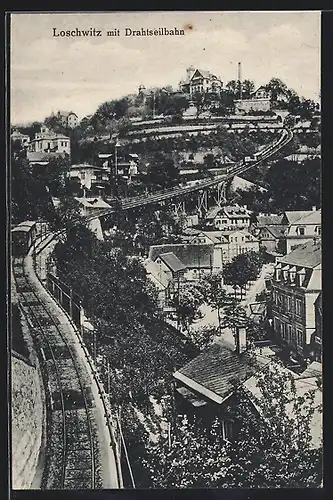 AK Loschwitz, Luisenhof und Drahtseilbahn
