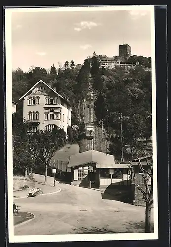 AK Durlach, Bergbahn mit Turmberg