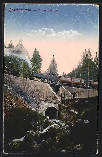 AK Brockenbahn mit Tumkuhlental