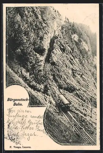 AK Bürgenstock, Ansicht der Bergbahn