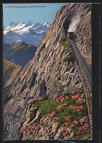AK Pilatus-Bergbahn, Blick auf die Berneralpen