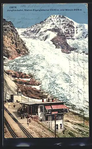 AK Jungfraubahn, Station Eigergletscher und Mönch