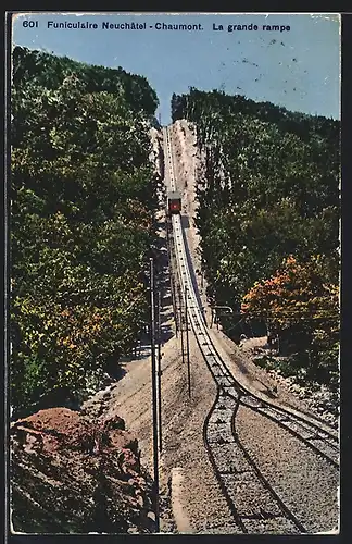 AK Neuchâtel, Funiculaire, La grande rampe