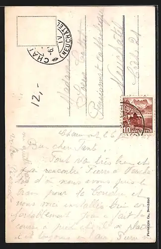 AK Neuchâtel, Funiculaire, La grande rampe