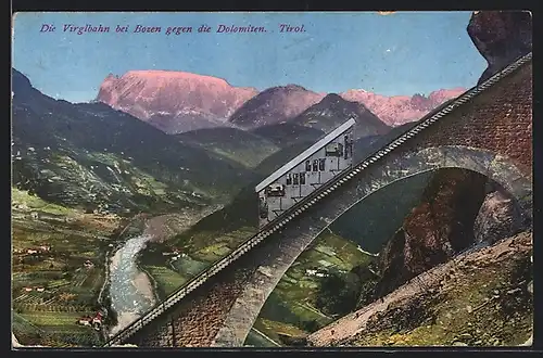 AK Bozen, Die Virgilbahn gegen die Dolomiten