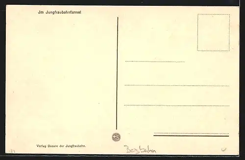 AK Bergbahn im Jungfraubahntunnel