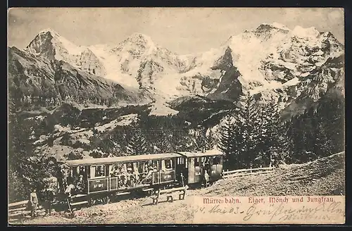 AK Mürrenbahn, Eiger, Mönch und Jungfrau