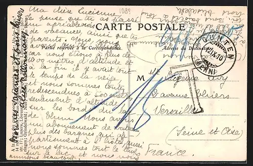 AK Schynnige Platte-Bahn, Ausblick auf die Junfraukette